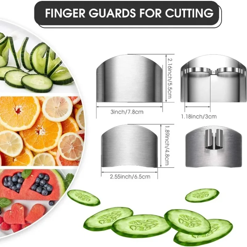 Kitchen Gadgets To Have - ที่ครอบนิ้วสแตนเลส, อุปกรณ์ป้องกันนิ้วมือสำหรับการตัดในครัว, ที่ครอบนิ้วโป้งแบบปลอดภัย, อุปกรณ์ป้องกันการบาดมือที่ต้องมี