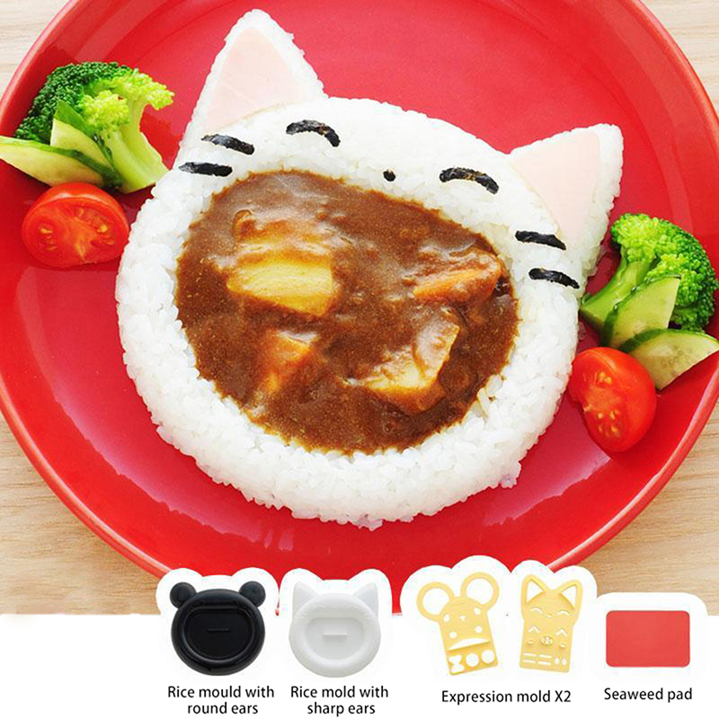 Kitchen Handy Gadgets - 1ชิ้นแม่พิมพ์ข้าวซูชิโนริสำหรับตกแต่งตัวการ์ตูนหมีแมวน่ารักตัดเบนโตะเครื่องมือทำแซนวิชอุปกรณ์ DIY สำหรับห้องครัว