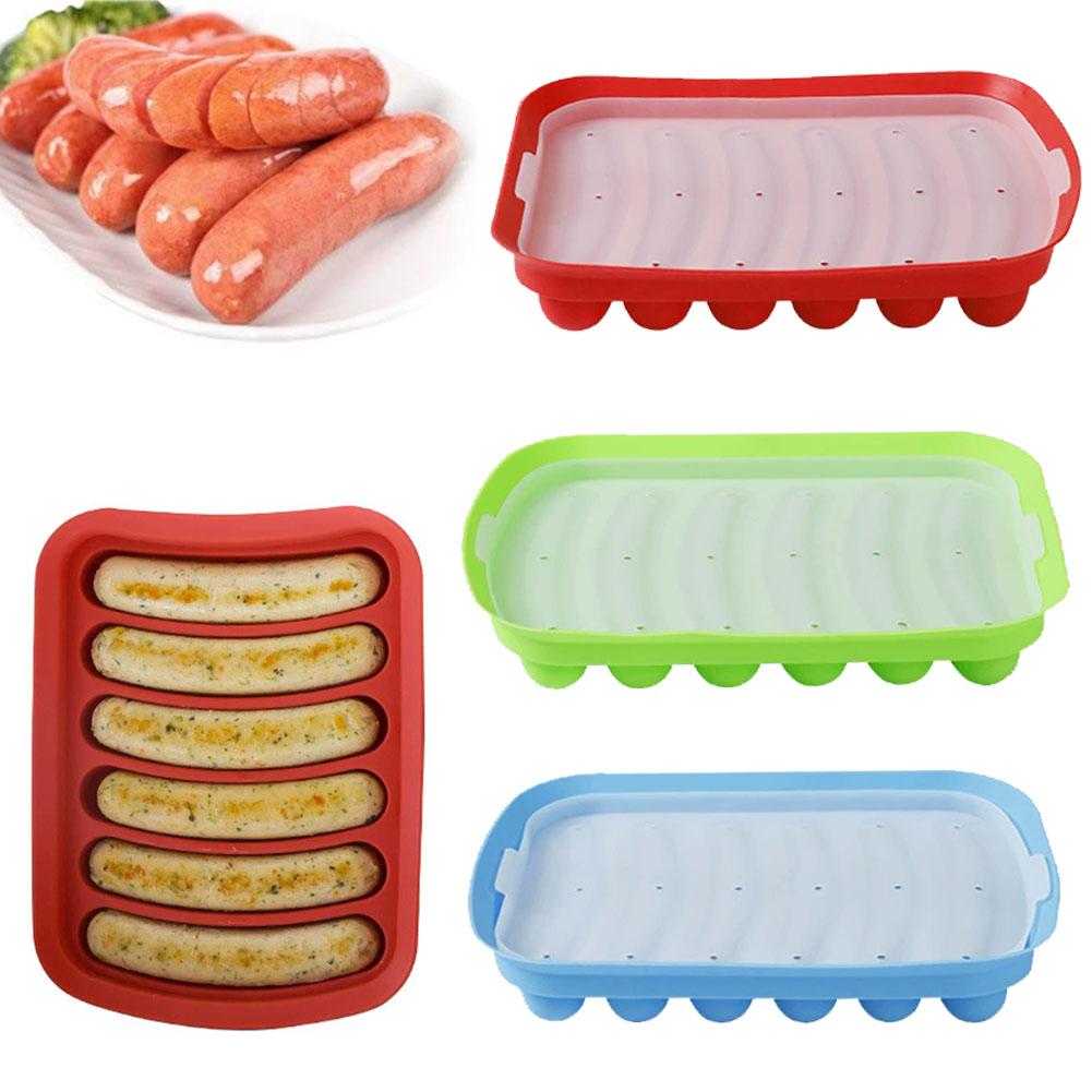 Kitchen Gadgets Made In Usa - แม่พิมพ์ไส้กรอกซิลิโคนเกรด DIY อุปกรณ์เสริมอาหารเด็ก แม่พิมพ์ทำฮอทดอก แฮม โฮมเมด
