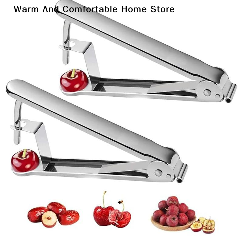 Kitchen Gadgets And Tools - เครื่องมือเอาเมล็ดออกอเนกประสงค์ สำหรับเชอร์รี่ ฮอว์ธอร์น อินทผลัมแดง มะกอก อุปกรณ์เอาเมล็ดออกแบบสร้างสรรค์