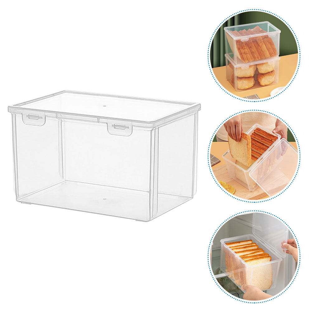 Food Storage Containers - กล่องเก็บขนมปัง วัสดุ PP เกรดอาหาร ภาชนะใส่ขนมปัง อุปกรณ์จัดระเบียบเคาน์เตอร์ครัว