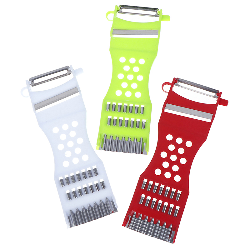 Kitchen Tools Gadgets Vegetable Fruit Peeler Parer Julienne Cutter Multifunction - อุปกรณ์ครัวอเนกประสงค์ 3-in-1 ที่ปอกผักผลไม้ ที่ขูด ที่หั่นแบบจูเลียน สำหรับใช้ในบ้าน