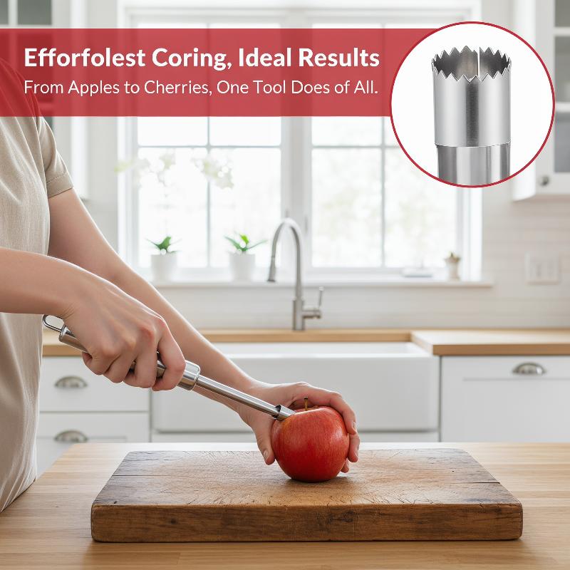 Kitchen Gadgets And Tools - ที่คว้านเมล็ดผลไม้ 4 ชิ้น อุปกรณ์ครัว สแตนเลส เครื่องมือทำครัว