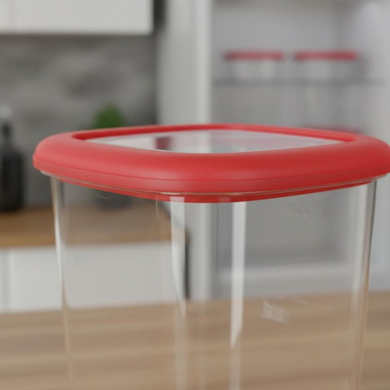 Food Storage Containers - ชุดกล่องถนอมอาหารสุญญากาศ 6 ชิ้น ดีไซน์โปร่งใส กล่องพลาสติกสำหรับอาหารแห้ง สามารถวางซ้อนกันได้