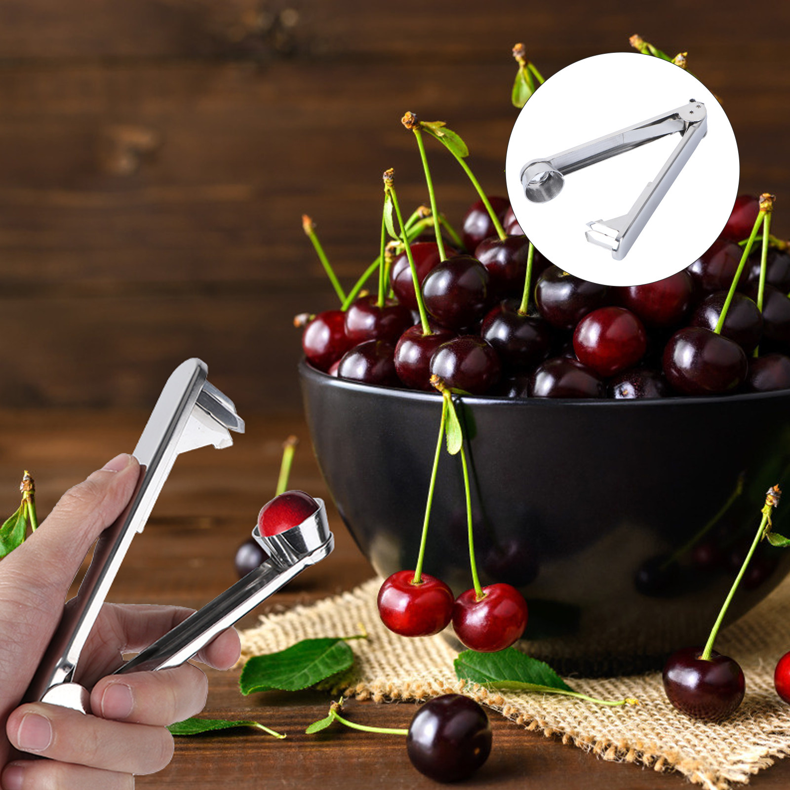 Kitchen Gadgets Healthy Eating - ที่คว้านเมล็ดเชอร์รี่สแตนเลสเกรดอาหาร 1 ชิ้น อุปกรณ์ครัวขนาดกะทัดรัด พกพาสะดวก สำหรับการคว้านเมล็ดผลไม้เพื่อการรับประทานอาหารที่ดีต่อสุขภาพ