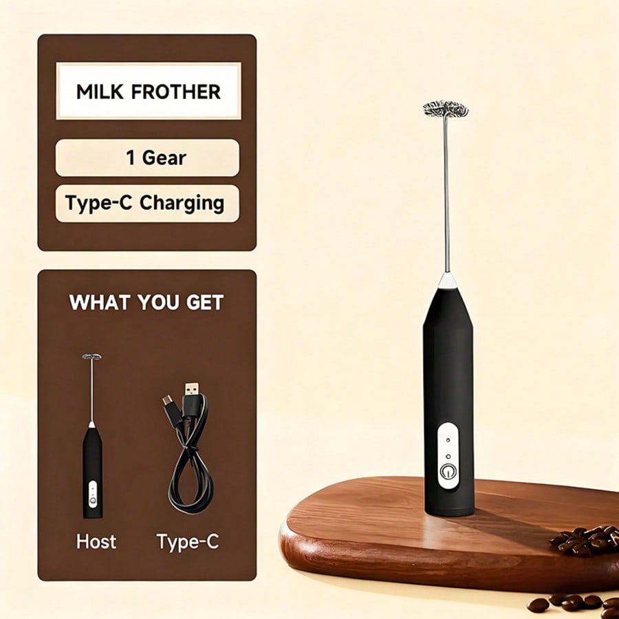 Kitchen Handy Gadgets - เครื่องผสมอาหารไฟฟ้าแบบมือถือ 1 ชิ้น, เครื่องตีไข่, เครื่องทำฟองนม, เครื่องทำกาแฟ,