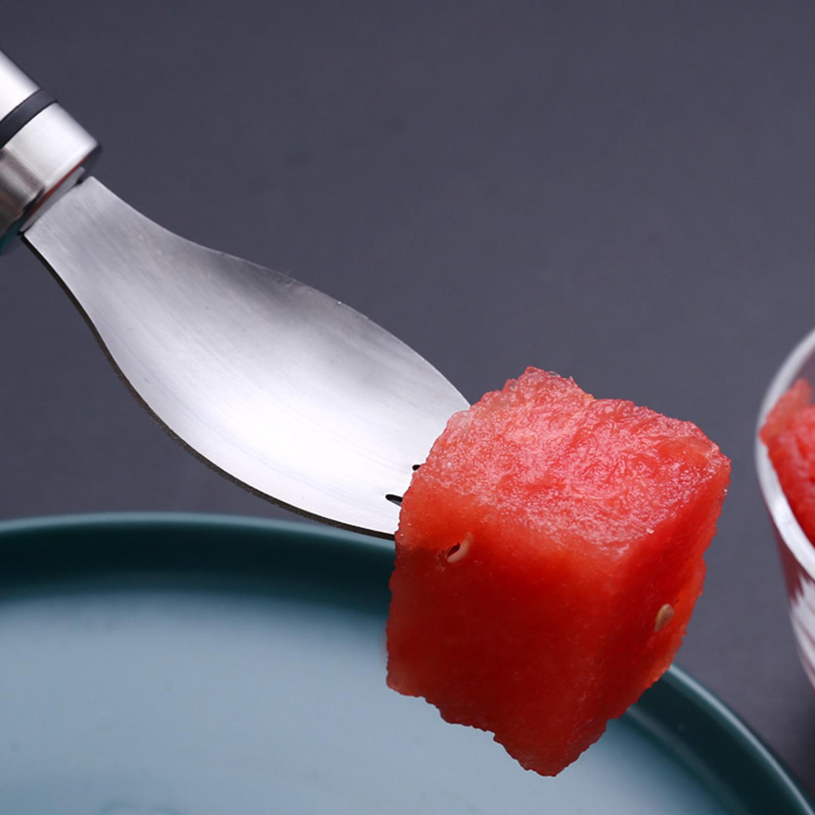 Watermelon Slicer Cutter - ที่ตัดแตงโม 2-in-1 พร้อมส้อม สำหรับหั่นผลไม้ อุปกรณ์ตัดผลไม้สำหรับใช้ในบ้าน ปิกนิก