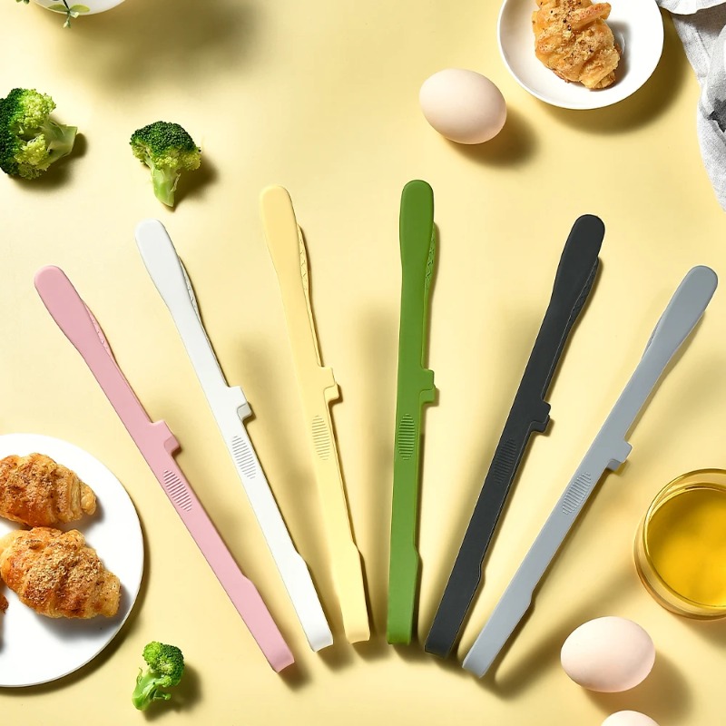 Kitchen Gadgets And Utensils - ที่คีบขนมปังซิลิโคนเกรดอาหาร ป้องกันการลื่น ใช้งานได้หลากหลายสำหรับครัว เหมาะสำหรับสลัด ขนมขบเคี้ยว ของหวาน