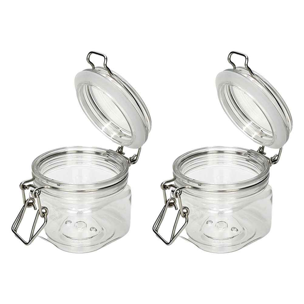 Food Storage Containers - 2 ชิ้น โหลเก็บอาหารแบบปิดผนึก ขวดใส่น้ำผึ้งแบบโปร่งใส ภาชนะครัวอเนกประสงค์สำหรับเก็บอาหาร แยม