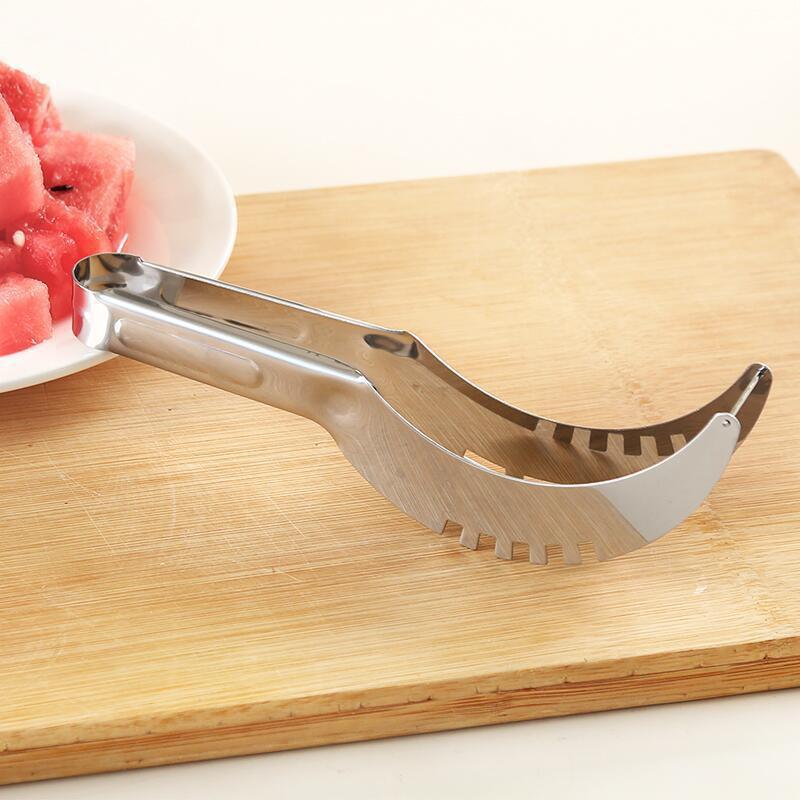 Watermelon Slicer Cutter - เครื่องมือหั่นแตงโมแบบกังหันลมสแตนเลส อุปกรณ์หั่นผลไม้ 1 ชิ้น อุปกรณ์ครัวสำหรับเตรียมสลัด