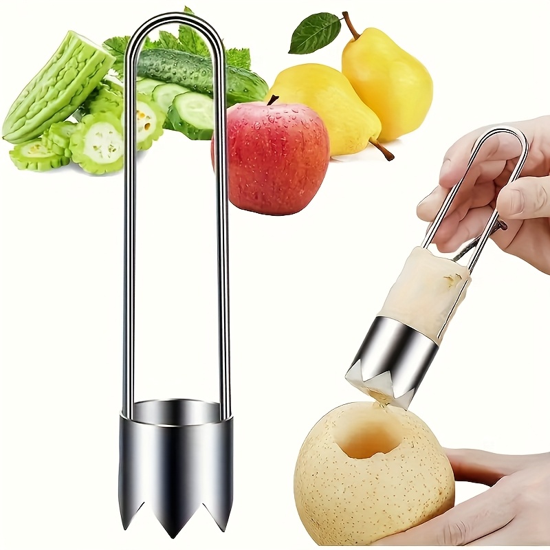 Kitchen Gadgets And Tools - เครื่องมือเอาแกนผลไม้และผักสแตนเลส อุปกรณ์กำจัดเมล็ดพริกหยวก เครื่องมือคว้านแกนแอปเปิลและลูกแพร์ อุปกรณ์ครัว