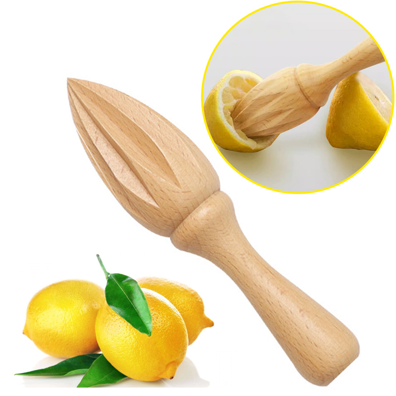 Kitchen Gadgets Made In Usa - เครื่องรีมเมอร์ไม้ส้ม, เครื่องคั้นน้ำมะนาวแฮนด์เมดทำจากไม้เนื้อแข็งยุโรป, อุปกรณ์ครัวคั้นมะนาวแบบพกพาขนาด 6.1 นิ้ว