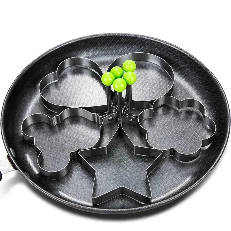 Kitchen Gadgets To Have - แม่พิมพ์ทอดไข่รูปหัวใจสแตนเลส 1-3 ชิ้น - แหวนทำไข่เจียวที่เหมาะอย่างยิ่ง และอุปกรณ์เสริมในครัวที่ต้องมี