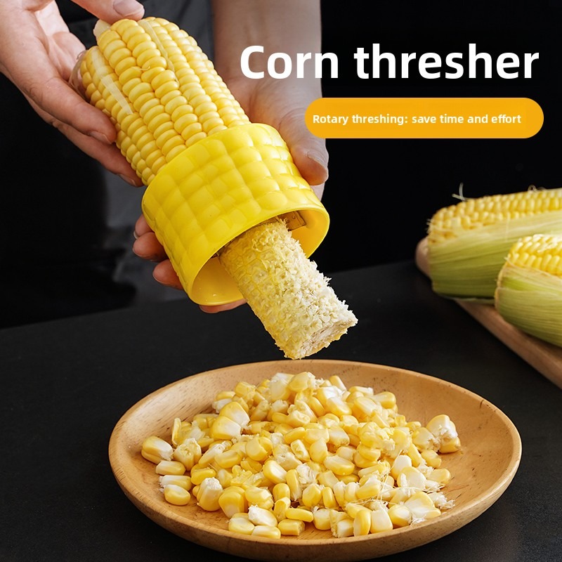 Kitchen Gadgets To Have - เครื่องนวดข้าวโพดแบบใหม่ – เครื่องปอกเปลือกแบบหมุน, ใบมีดสแตนเลส, ด้ามจับกันลื่นแบบไบโอนิค, ทำความสะอาดง่าย,