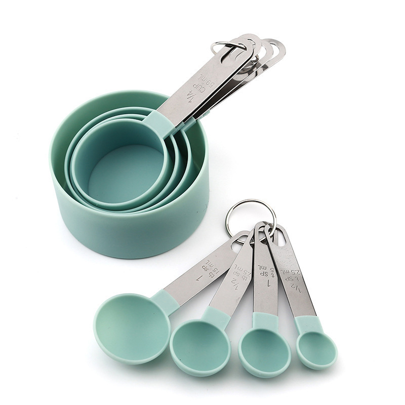 8PCS ถ้วยตวงช้อนชุดสําหรับเบเก - Kitchen Gadgets And Utensils บทวิจารณ์และราคา