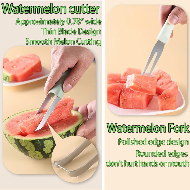 ชุดมีดส้อมตัดแตงโม 3-in-1 สำหร - Watermelon Slicer Cutter บทวิจารณ์และราคา
