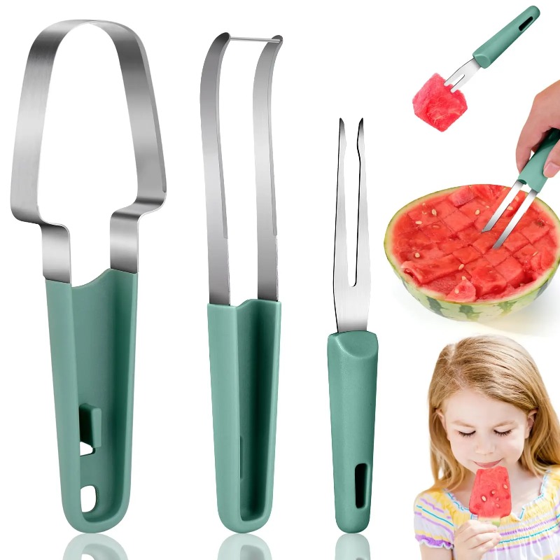 ชุดมีดส้อมตัดแตงโม 3-in-1 สำหร - Watermelon Slicer Cutter บทวิจารณ์และราคา