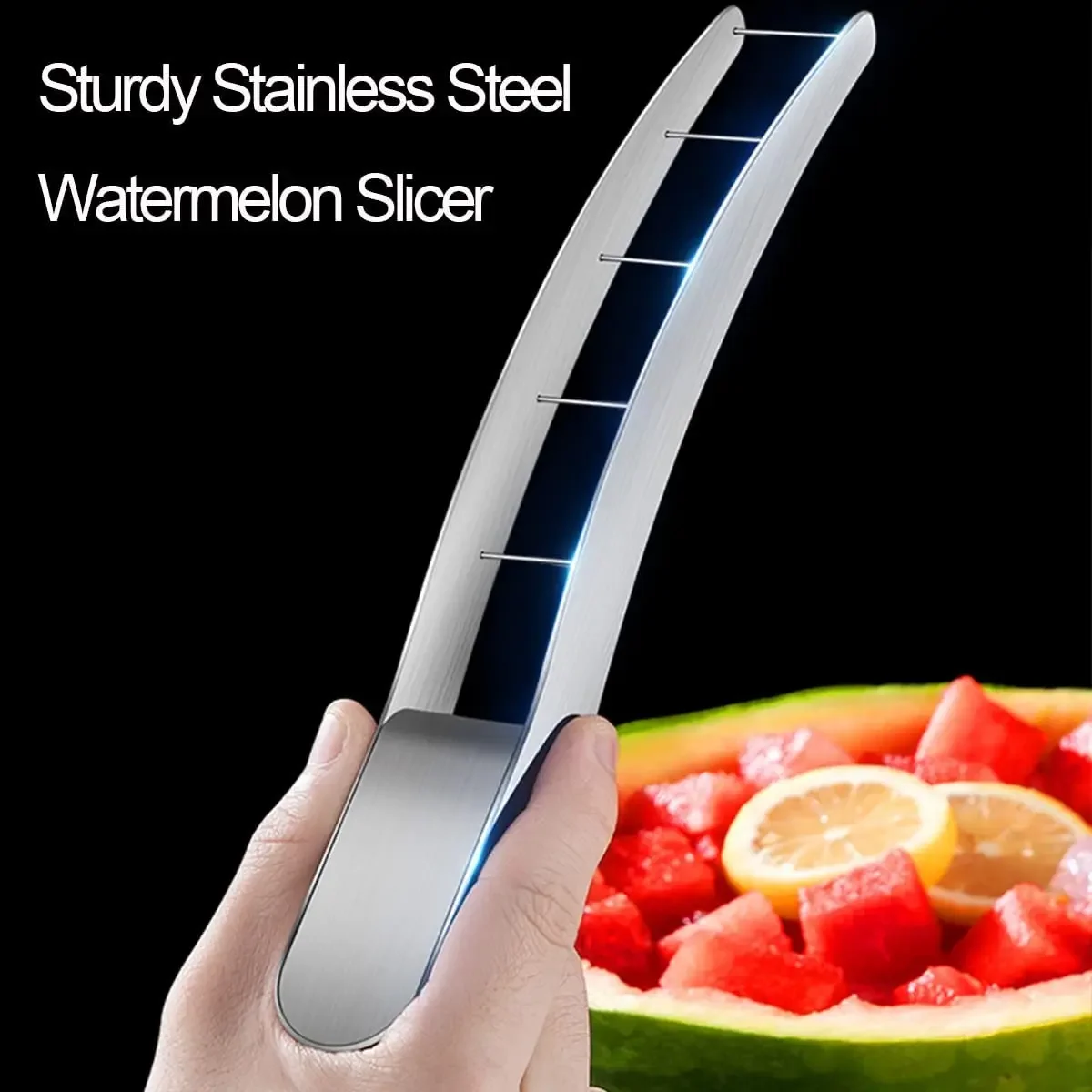 มีดแตงโมสแตนเลสสำหรับใช้ในครัว - Watermelon Slicer Cutter บทวิจารณ์และราคา