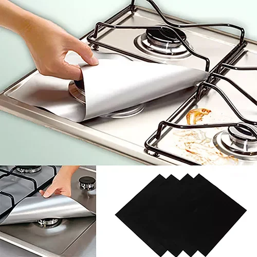 4 ชิ้นสแควร์ฟอยล์แก๊ส Hob Prot - Kitchen Gadgets Everyone Needs บทวิจารณ์และราคา