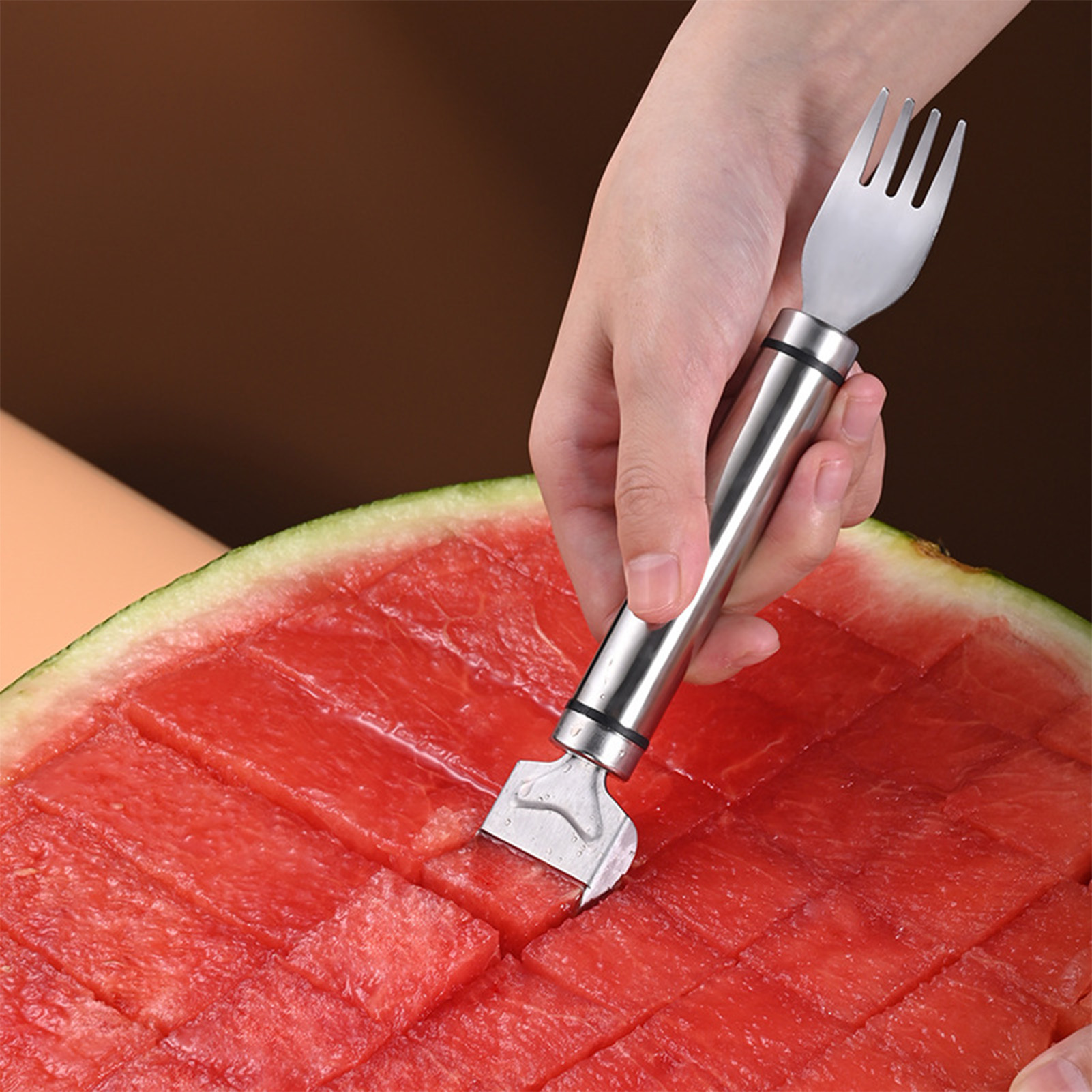 เครื่องมือตัดแตงโมสแตนเลส  ช้อ - Watermelon Slicer Cutter บทวิจารณ์และราคา
