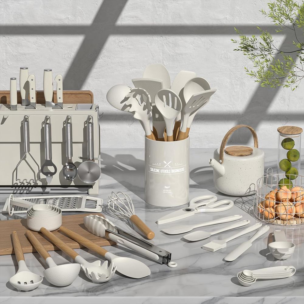 ชุดอุปกรณ์ครัวซิลิโคนเกรดหนาพิ - Kitchen Gadgets And Utensils บทวิจารณ์และราคา